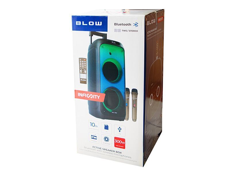 Głośnik przenośny kolumna bluetooth Blow Infinity V2 pilot + mikrofony