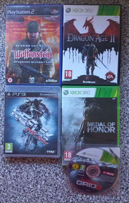 Conjunto de 5 jogos Playstation 2/3/Xbox 360 LER A DESCRIÇÃO