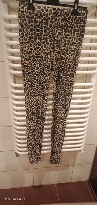 Getry damskie, cienkie, pantera