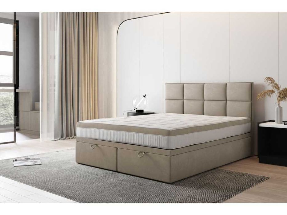 Łóżko Kontynentalne 140X200 Beżowe