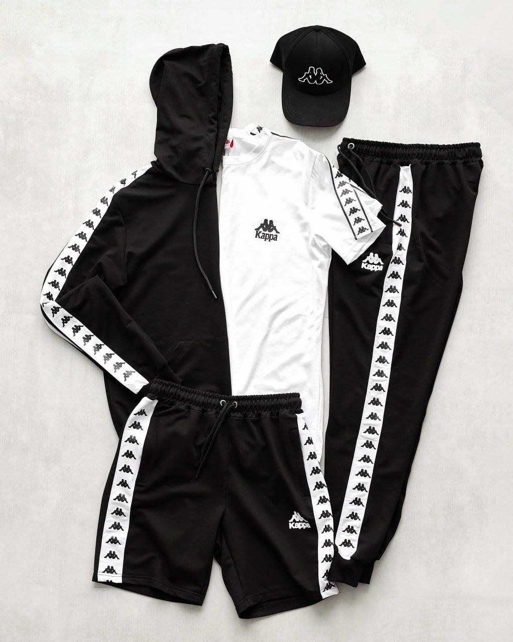 Комплект мужской Kappa спортивный костюм,жилетка,футболка,кепка,весна!
