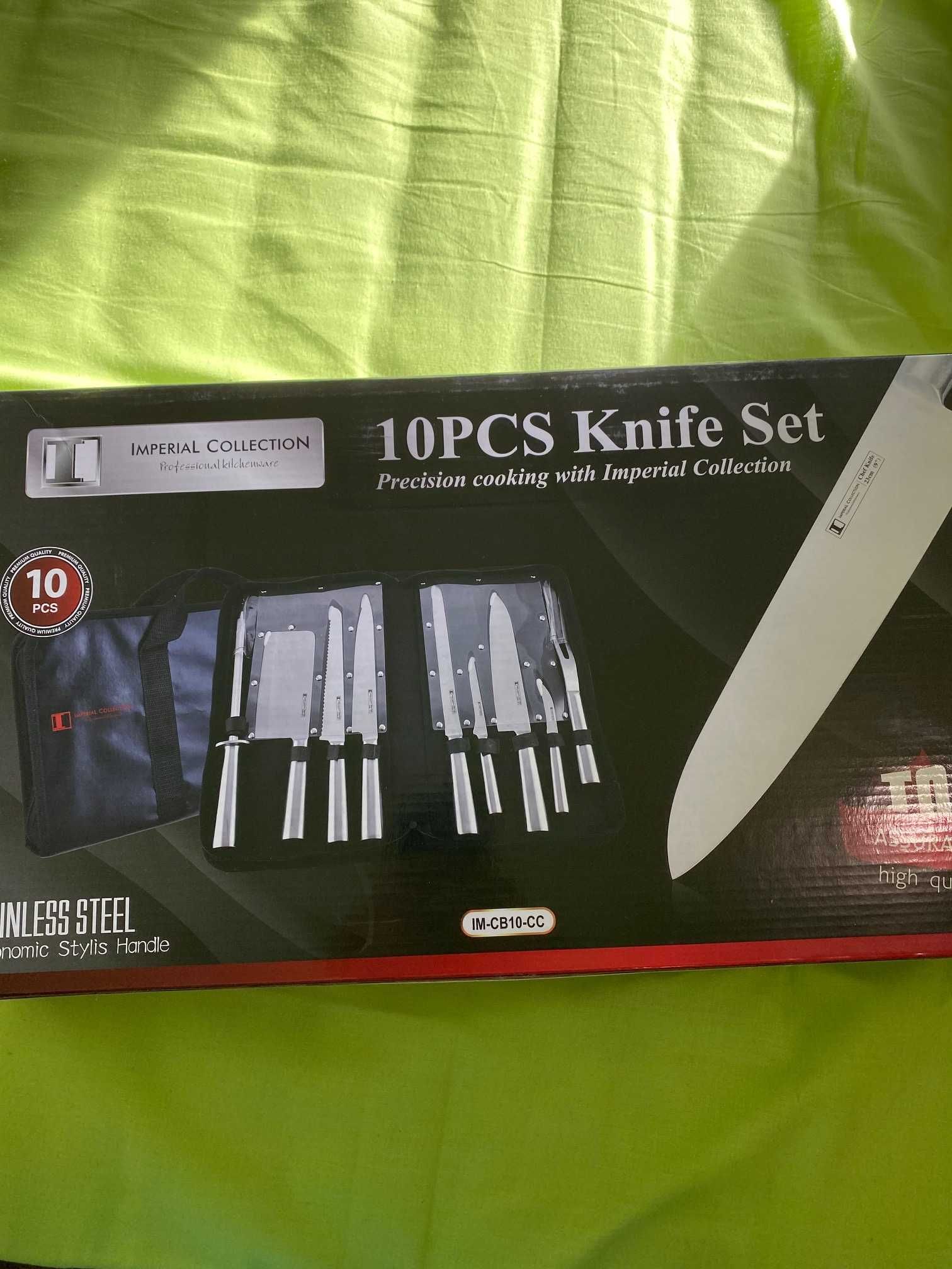 Mala de facas 10 peças knife set com divisória