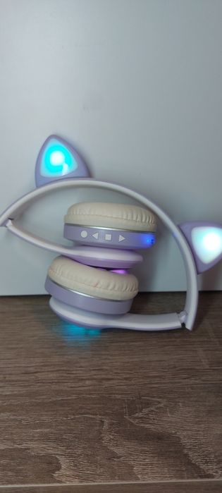 Блютуз навушники - вушка, дитячі з підсвіткою