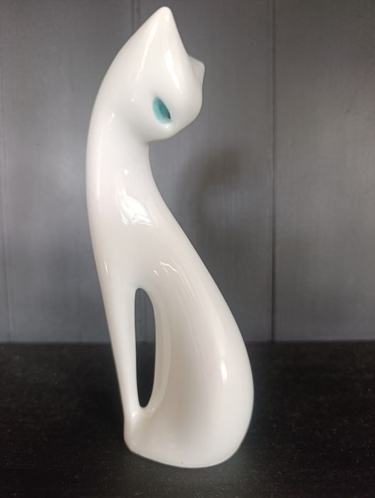 Porcelanowa figurka kota Ćmielów lata 50/60