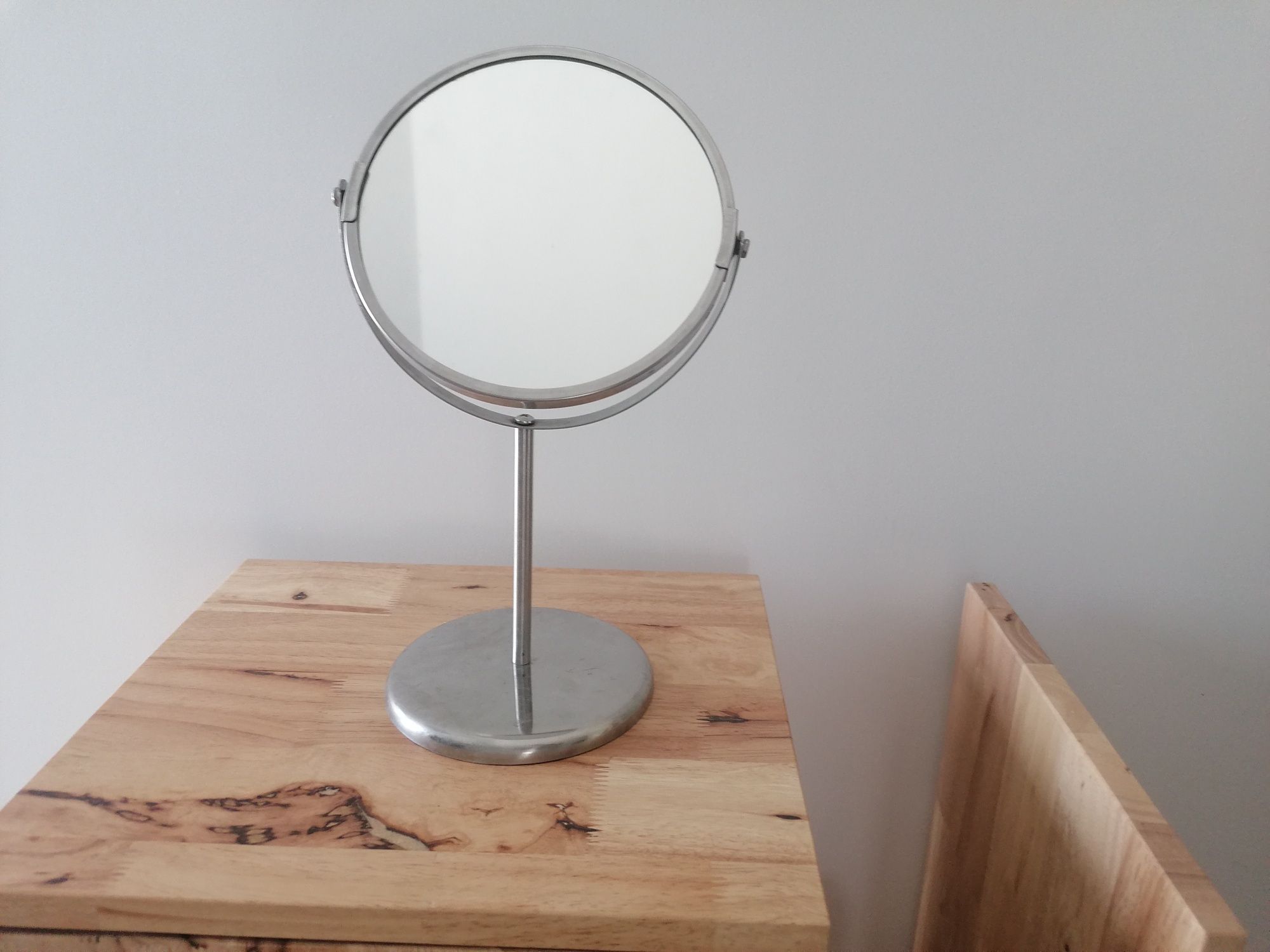 Espelho de mesa - 2 faces com zoom - aço inoxidável