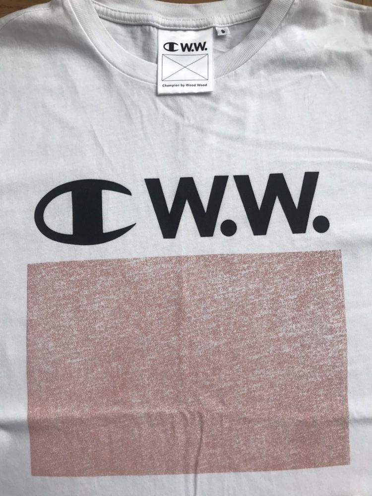 Biały T-shirt Champion x Wood Wood rozmiar S