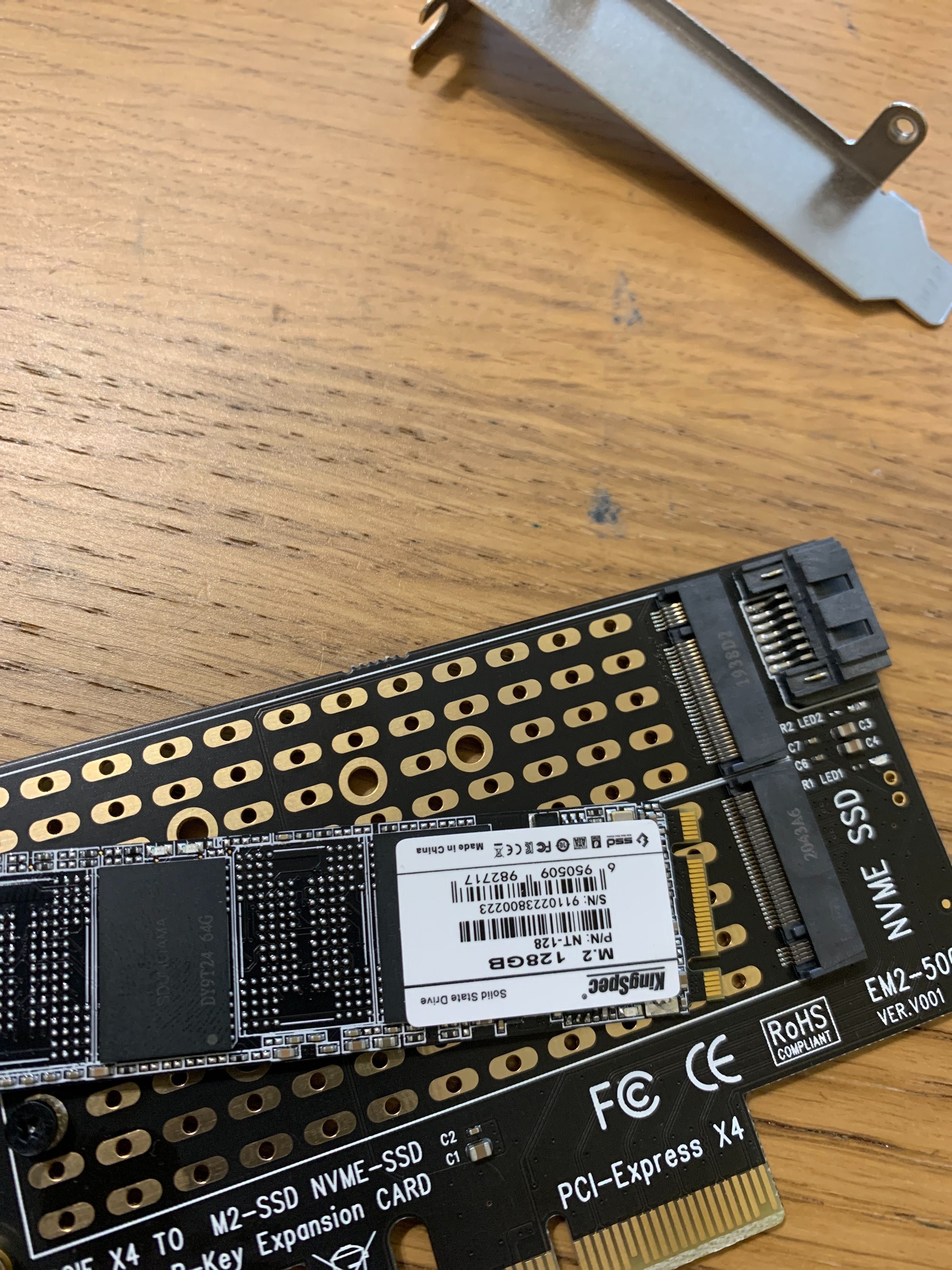 Drive pci-e 4x  suporta NVME e M2 “B”e “M” key