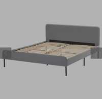 Szara rama łóżka IKEA 140X200