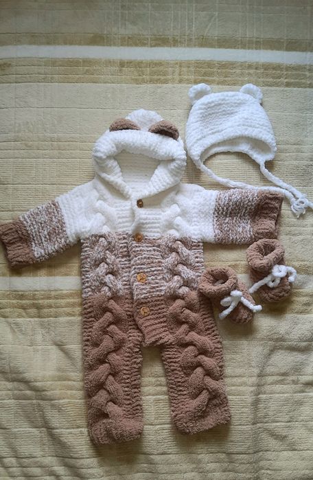 Комбинезон демисезонный вязаный (ручная работа)