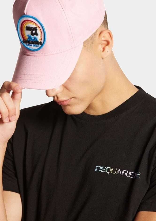 Dsquared2 czarny t-shirt Palm Beach rozmiar L new collection SS25