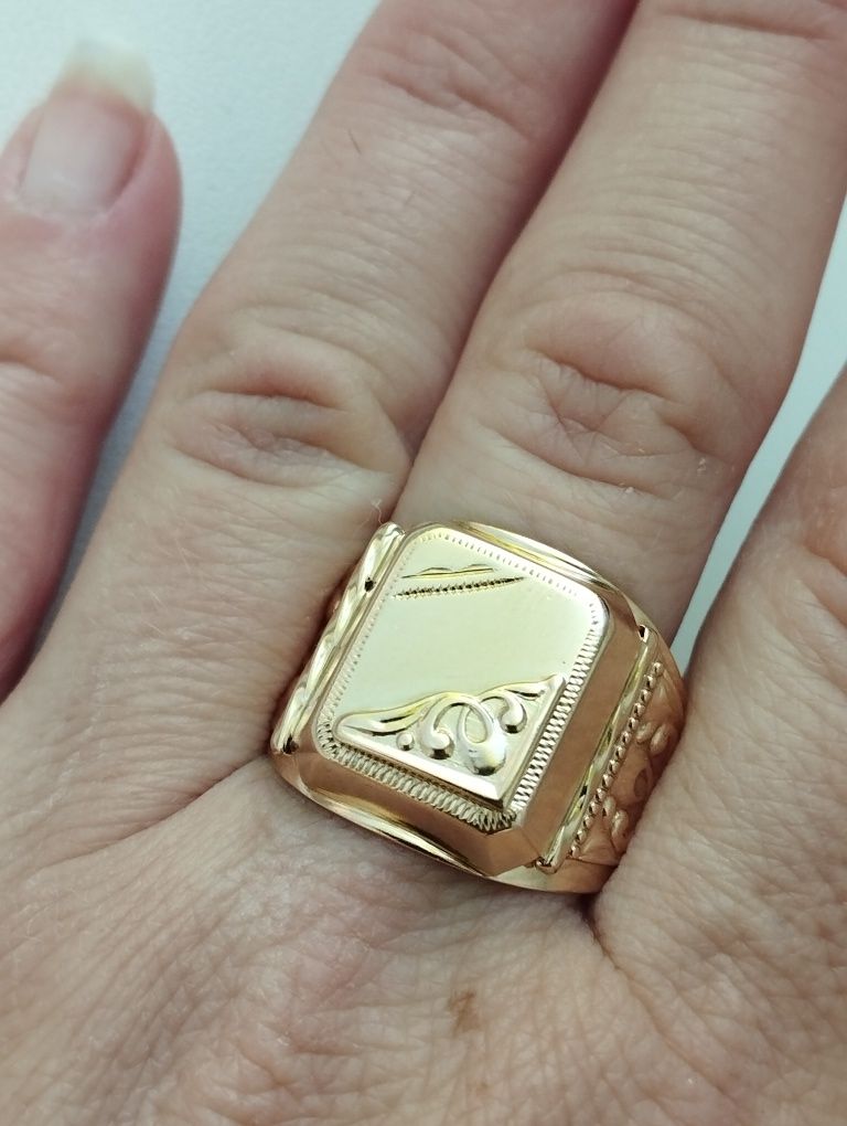 Золотой перстень 20.5 размер 8.65 грамма