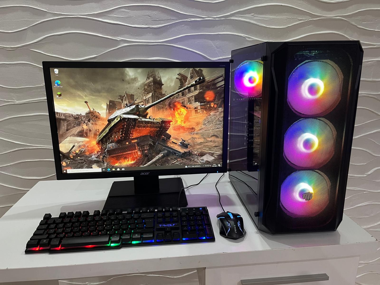 Komputer i5-7400 / GTX 1060 / SSD / HDD / 16 RAM / Monitor / Gamingowy