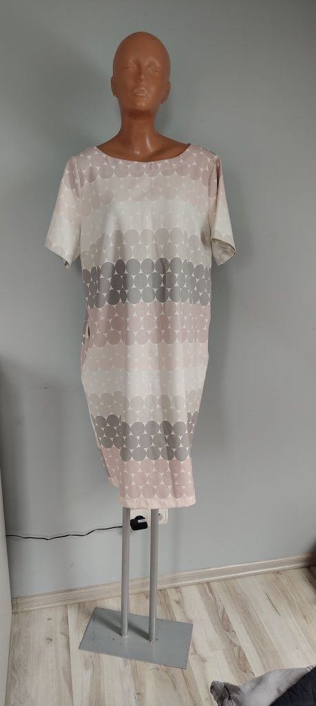 44 XXL xxxl 46 Dagmar sukienka elegancka wizytowa kieszenie kółka past