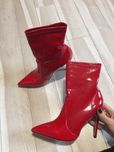 Ботильйони Gianvito Rossi, червоний лак, нові