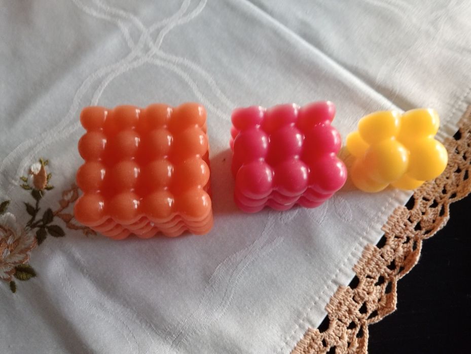 Velas Cubo Bubble Decorativas