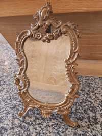 Antigo espelho de mesa biselado fabrico manual