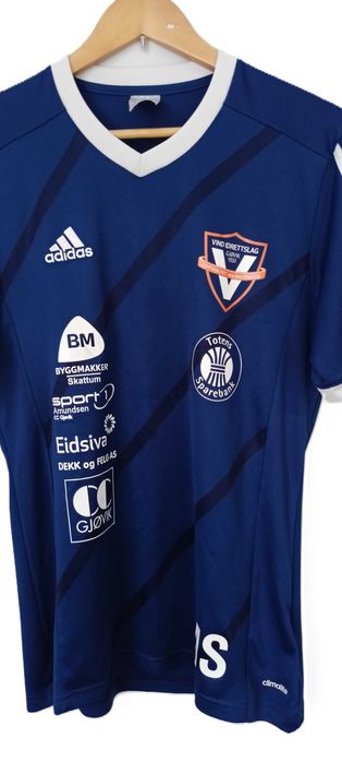 Granatowy bluzka sportowa w serek biała haftowane adidas Rozmiar M
