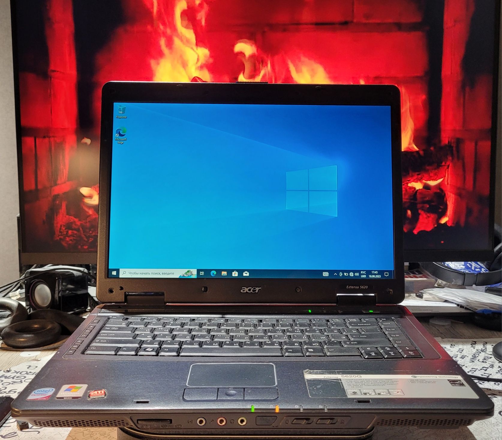 Ноутбук acer extensa 5620g з апгрейдом t9300 4gb DDR2