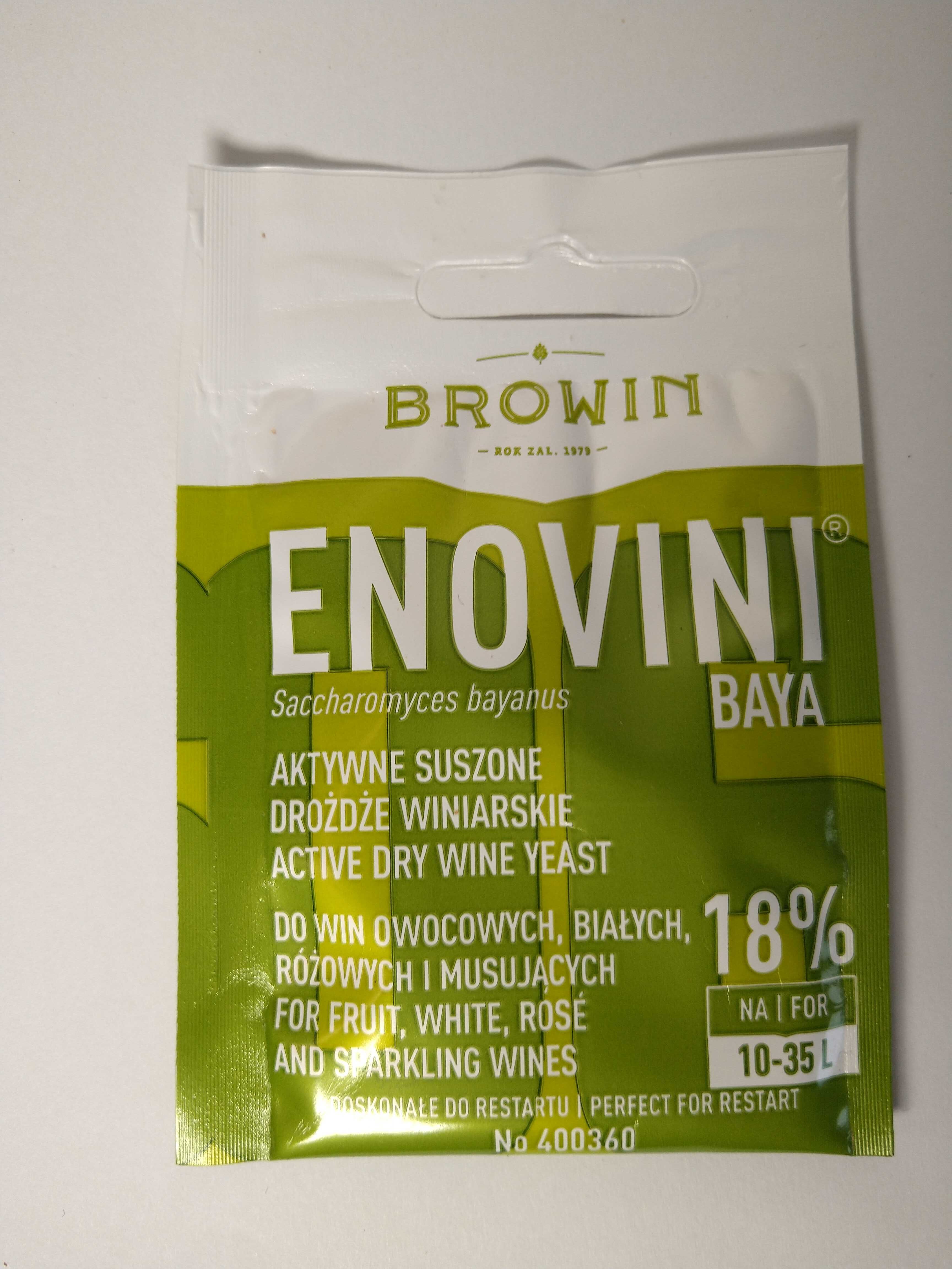 Drożdże winiarskie ENOVINI BAYA 7g na 35l - BROWIN 400360