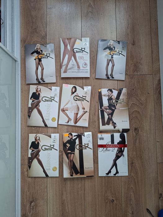 Rajstopy 3 4 zestaw gatta marylin pończochy nowe