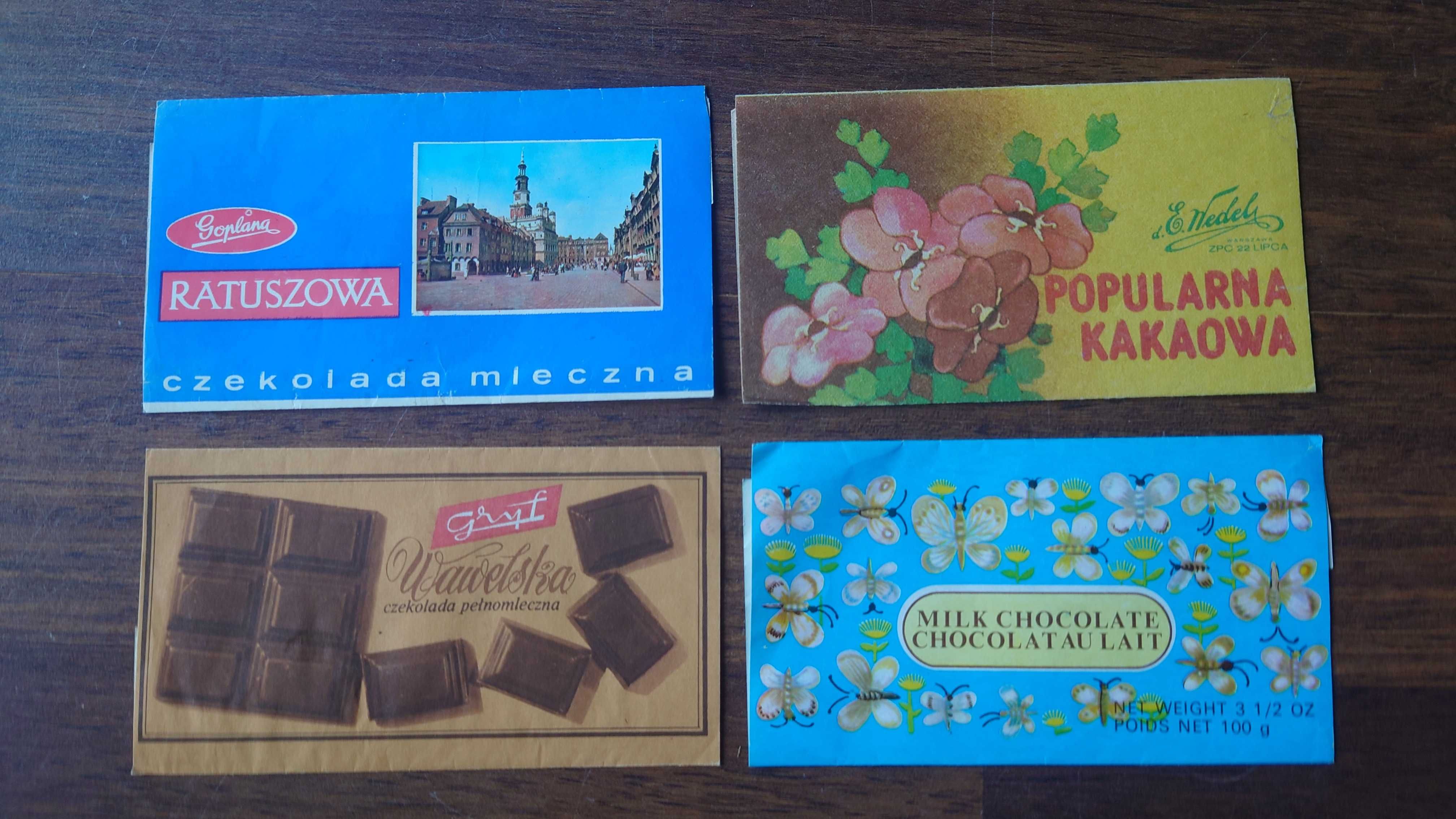 Kolekcjonerskie opakowania po czekoladzie - PRL - zestaw