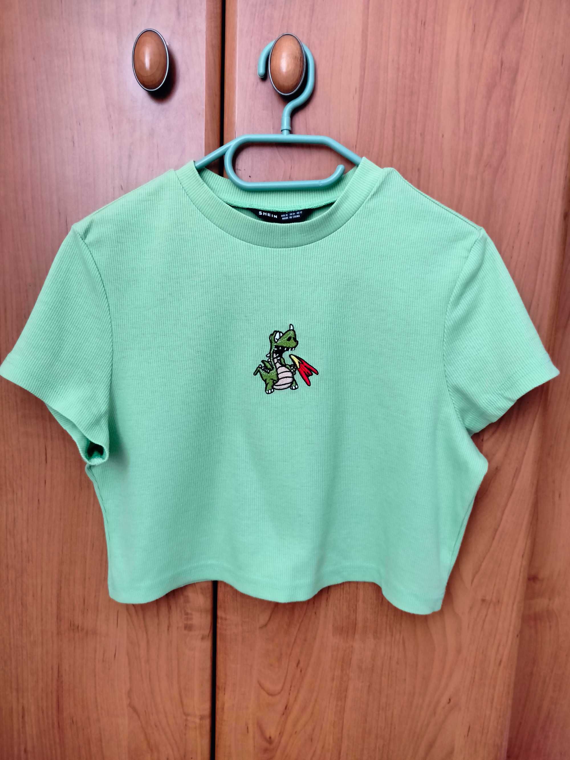 Koszulka dziewczęca T-shirt Top S/M/164 zestaw 5 szt