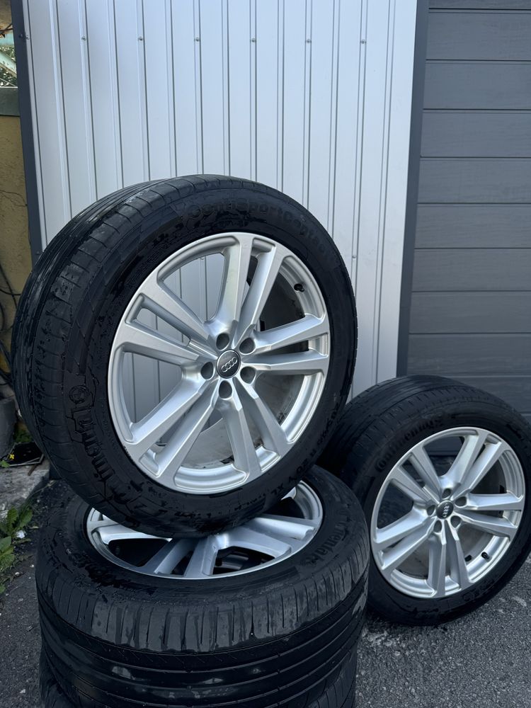 Оригінальні диски з літніми шинами audi q7 5:112 285/45 r20