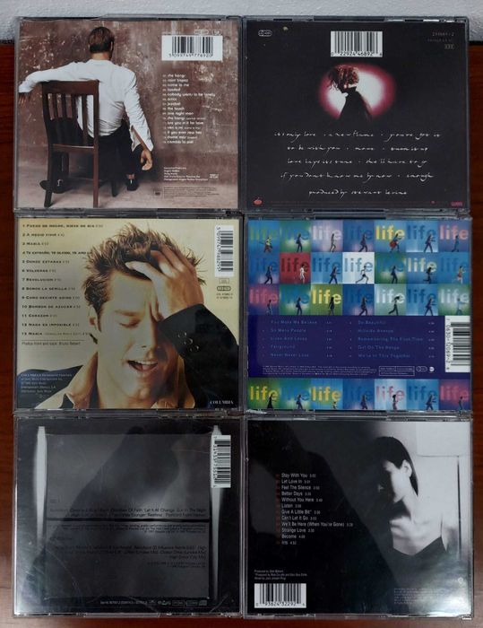 Conjunto 6 CD Ricky Martin Simply Red Lighthouse Family Goo Goo Dolls