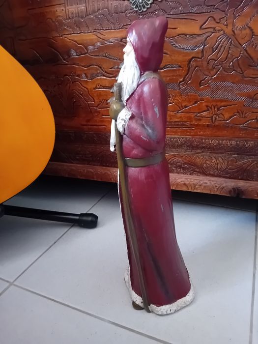 Figura Decorativa- Pai Natal em madeira