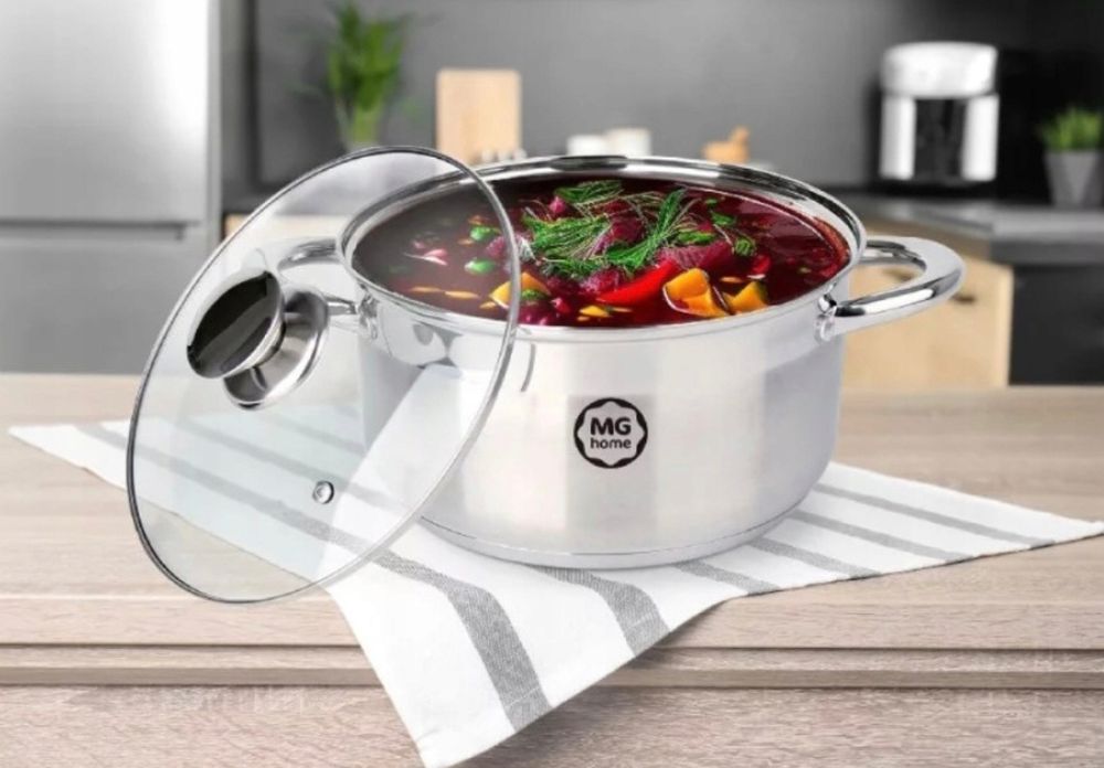 Zestaw garnków MG Home szklane 8 el.