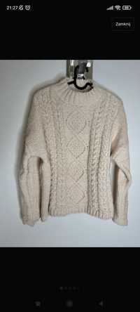 Swetr ciepły beżowy Reserved S 36