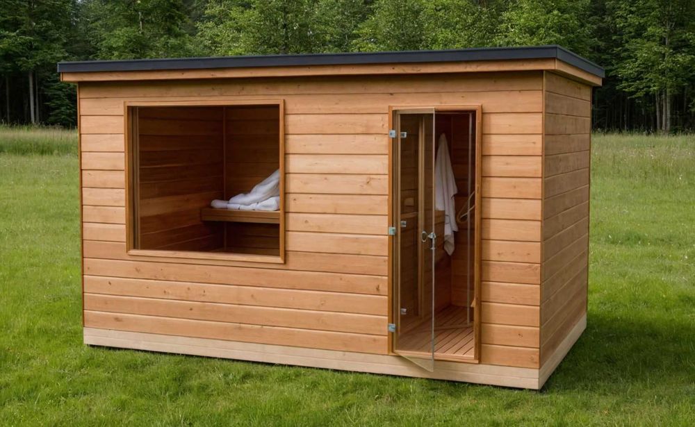 Sauna zewnętrzna z piecem elektrycznym 9kW i sterownikiem