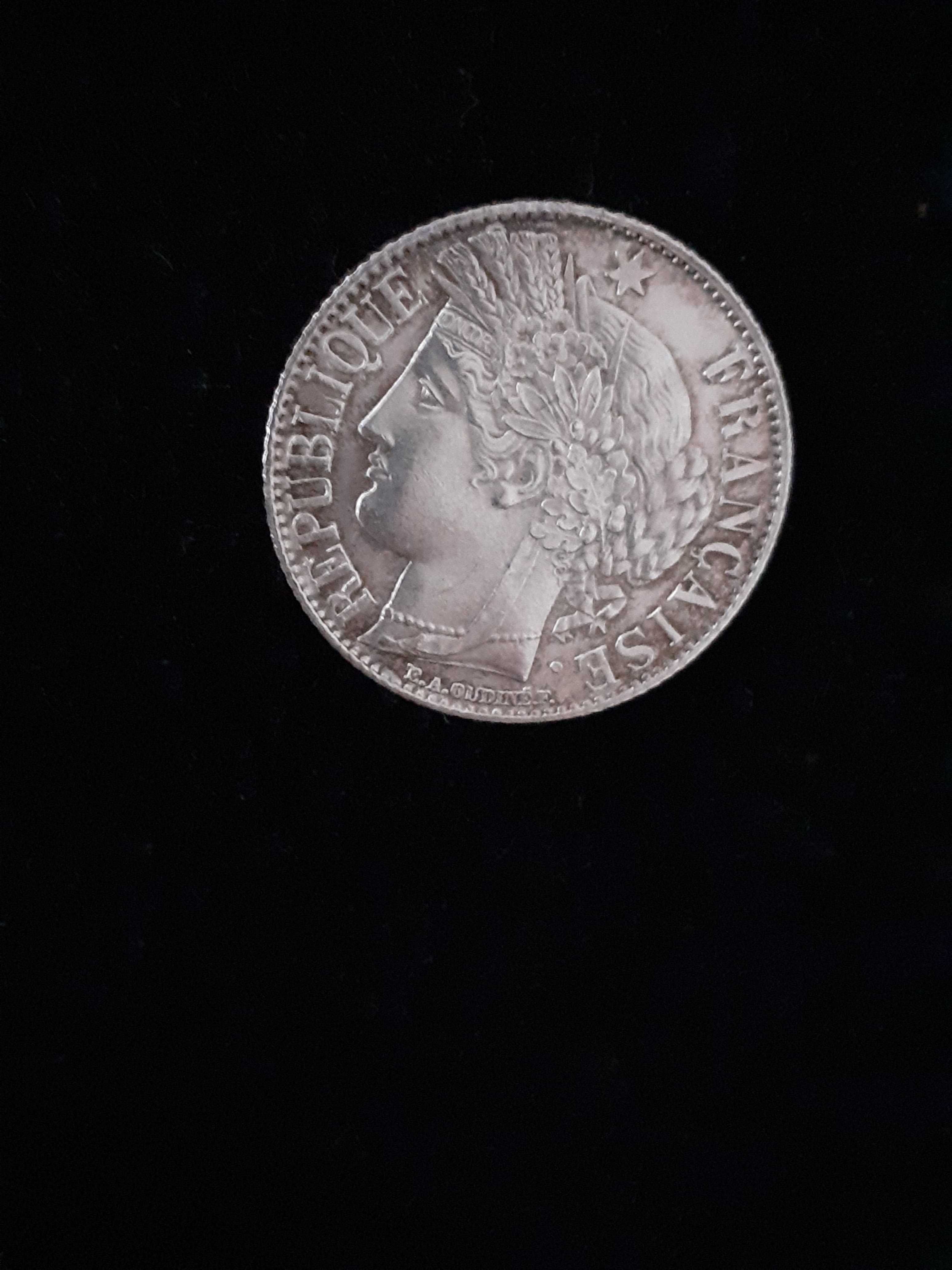 2,50 escudos de 1964 rara- 1 Franc francês de 1888 bonita patine