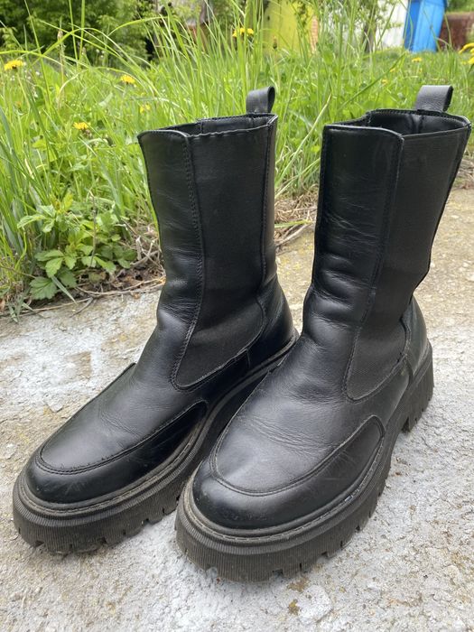 Черевики жіночі зимові на хутрі, колір чорний