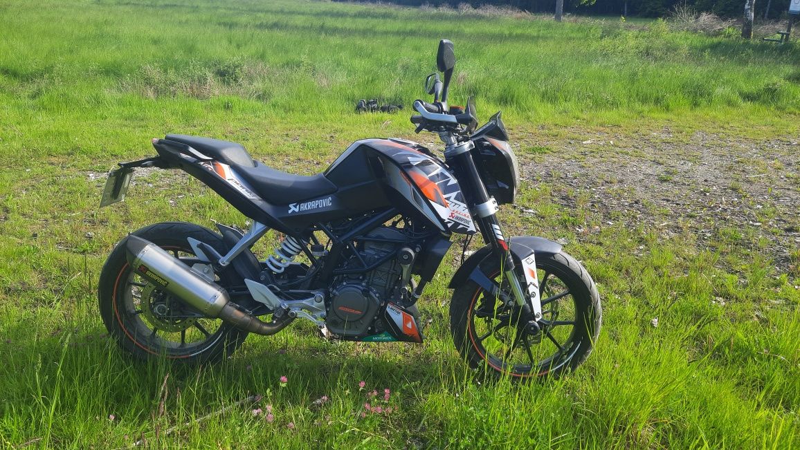 KTM DUKE 125 KAT.B grzane manety! Akrapovič crashpad handbar