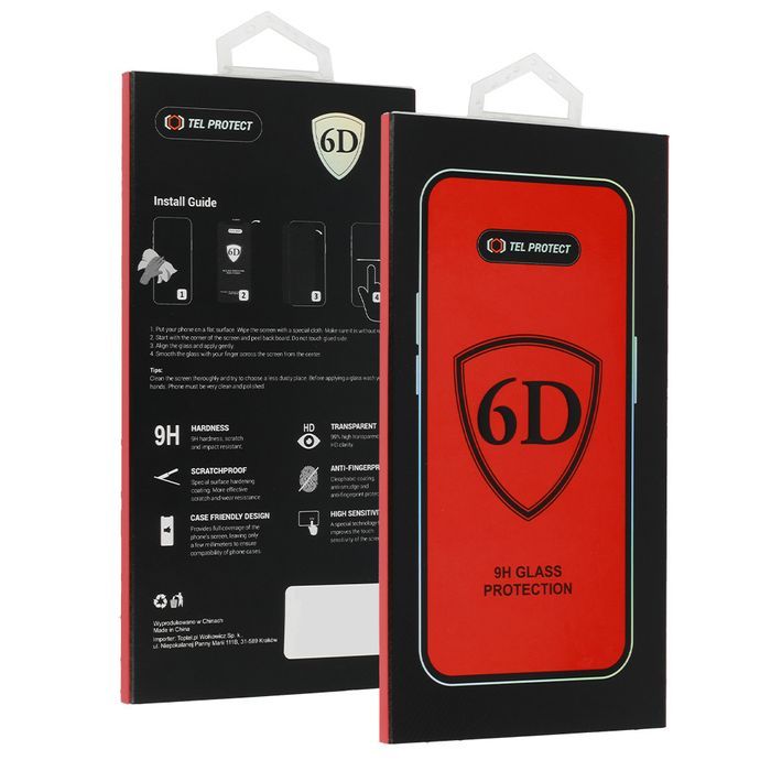 Hartowane Szkło Full Glue 6D Do Iphone 12 Pro Max Czarne