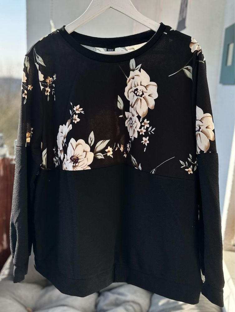 Fajna bluza z kwiatowym wzorem 3XL XXXL