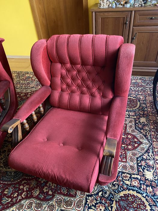 Komplet wypoczynkowy z czasów PRL kanapa + fotele