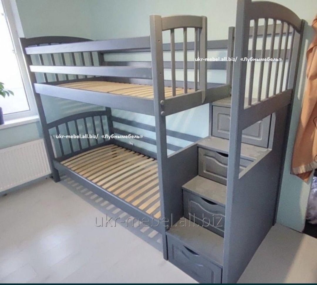Кровать двухъярусная "Форт",двоповерхове  ліжко (сходи-комод).