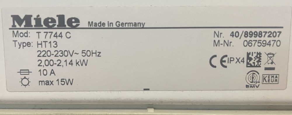 Cушкa Miele сушильна машина 9кг Made in Germany