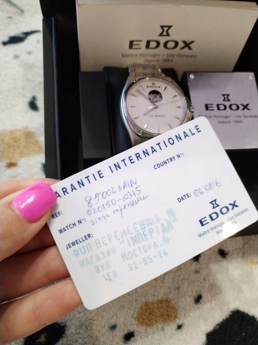 Часы, Годинник Швейцарія Edox