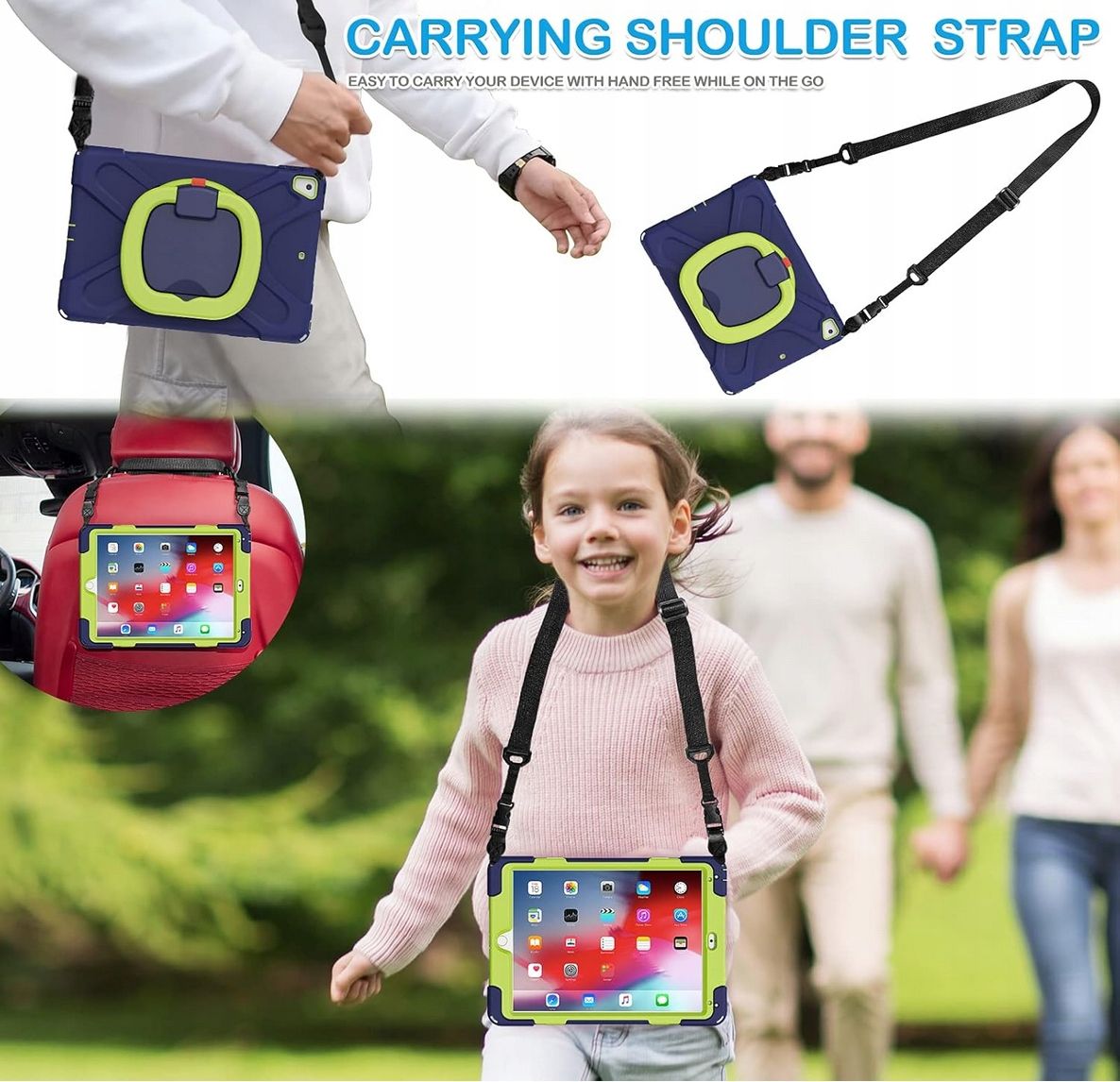 Etui Obudowa Case na Tablet iPad Pro 9.7" 2018/2017 z Paskiem Pancerny
