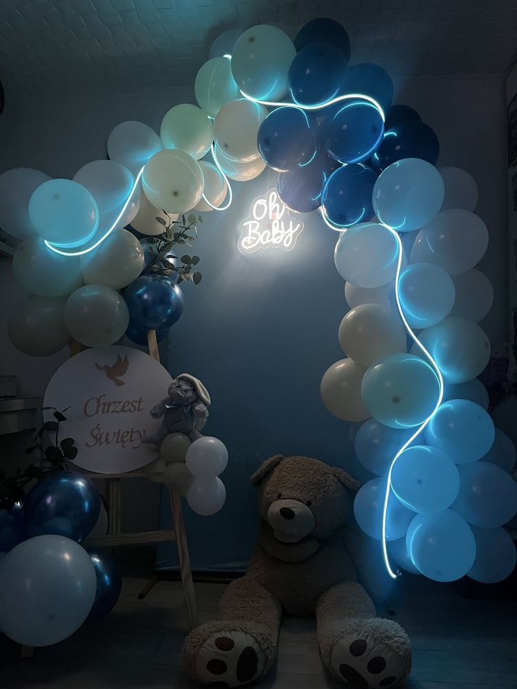 Ścianki z balonow, girlandy