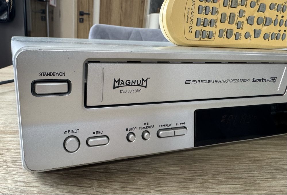 MAGNUM DVD VCR 3600 #Nagrywarka DVD VHS # 6 HD #Hi-Fi Stereo #Pilot