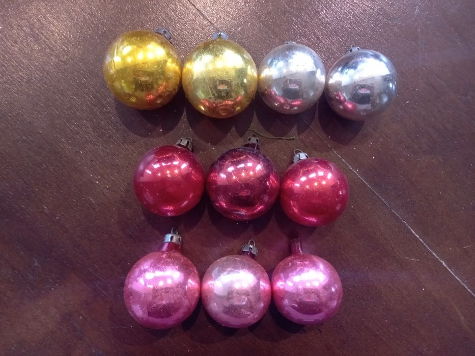 Bombki choinkowe szklane PRL