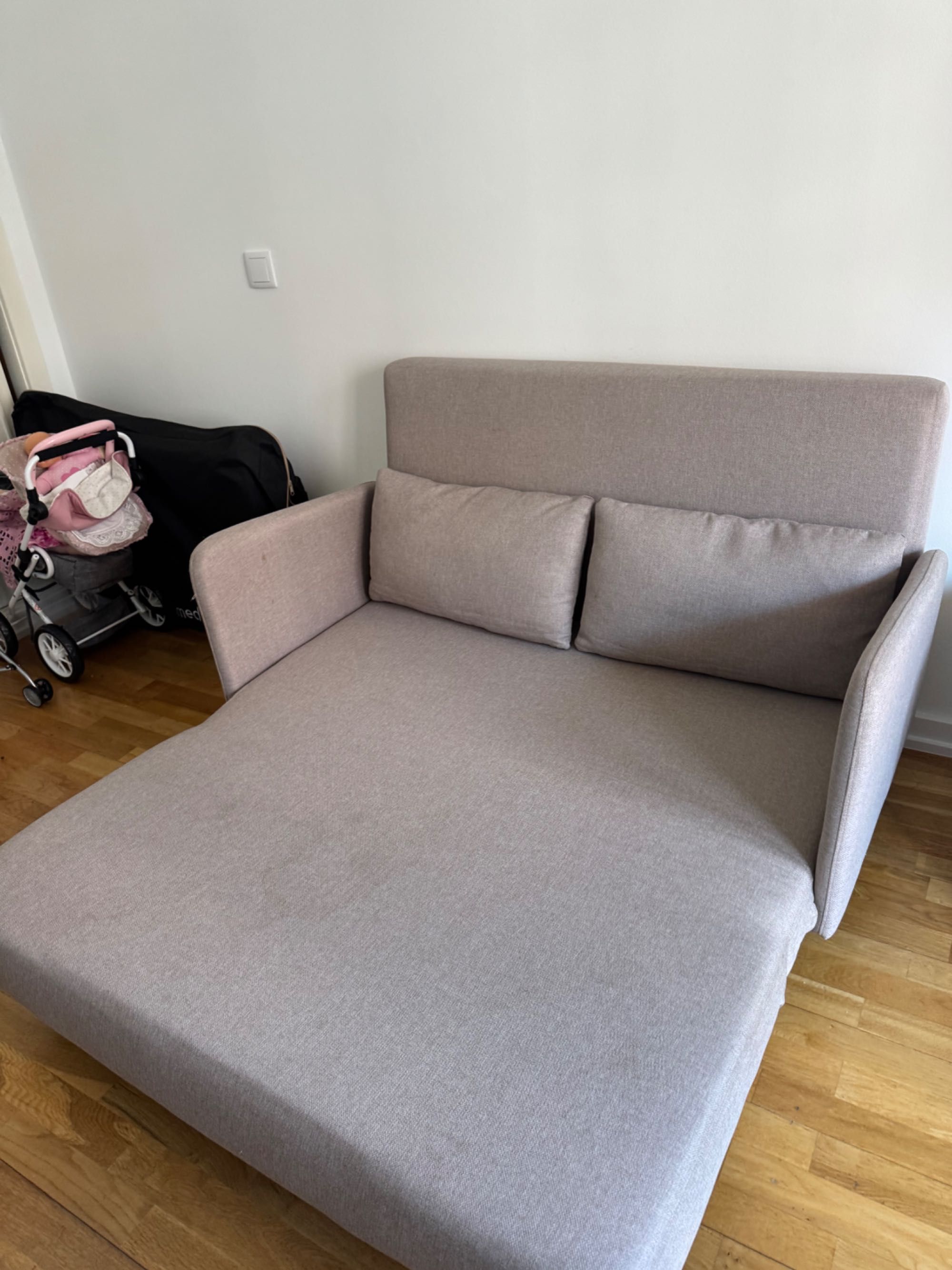 Sofá cama 2 lugares bege