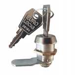 Zamek krzywkowy 19x20 mm EURO-LOCKS B671 niklowany do szafek metal BHP