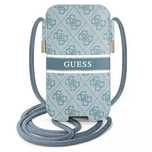 sac à main guess guphm4gdbl 6.1 "bleu / étui rigide bleu 4g stripe