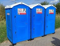 Toaleta PRZENOŚNA wynajem Toalet Pszczółki kabina WC Budowa