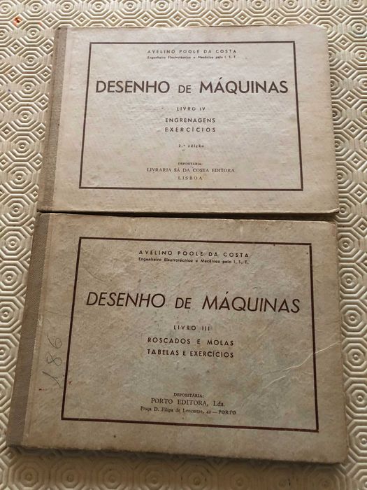 ANTIGO - 2 manuais de Desenho de Máquinas (1960)